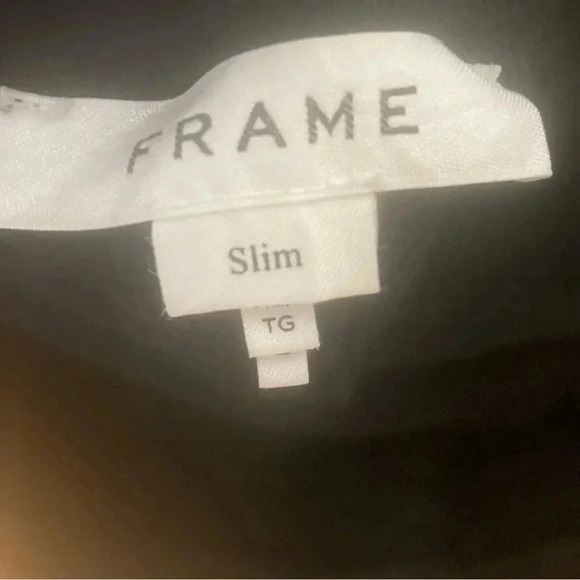 Frame slim black cotton joggers with multicoloured string - Picture 5 of 9